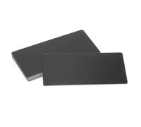 sourcing map 6 Pcs Blank Name Plates, 3.9 x 2" Engraved Metal Name Plate Laser Strong Adhesive Nameplate Anodized Aluminium Custom Blank Plates for Signs DIY Crafts, Black