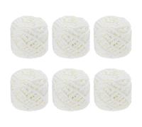 sourcing map 6 Pcs Blanket Yarn, 49 Yards Fluffy Velvet Plush Bulky Thick Chenille Chunky Yarns for Soft Velvet Blanket Shawl Scarf Crochet Hand Knitted Crafts, Milk White
