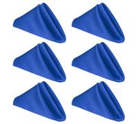 sourcing map 6 Pcs Blue Satin Napkins, 12x12 Inch Dinner Napkins Cloth Washable Polyester Soft Square Table Decoration for Restaurant Parties Wedding Dining Banquet Event