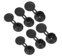 sourcing map 6 Pcs Bottle Emptying Caps 3 Sizes Shampoo Upside Down Flip It Bottle Caps Kit Inverted Leak-Proof Cap for Shower Gel Bottles Lotions Shampoos Kitchen Condiments, Black