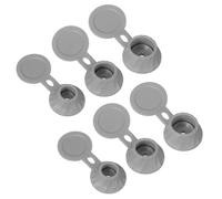 sourcing map 6 Pcs Bottle Emptying Caps 3 Sizes Shampoo Upside Down Flip It Bottle Caps Kit Inverted Leak-Proof Cap for Shower Gel Bottles Lotions Shampoos Kitchen Condiments, Grey