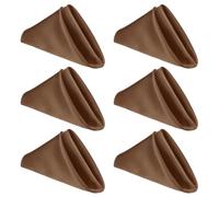 sourcing map 6 Pcs Brown Satin Napkins, 17x17 Inch Dinner Napkins Cloth Washable Polyester Soft Square Table Decoration for Restaurant Parties Wedding Dining Banquet Event