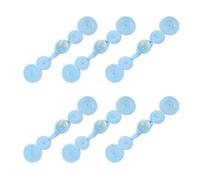 sourcing map 6 Pcs Chinese Knots Frog Buttons Closure Handmade Gourd Shape Sewing Buttons Light Blue Gourd Buckle with Jade for Cheongsam Dresses Shirts Sweater Cloak Coat, 0.59" × 2.76"