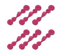 sourcing map 6 Pcs Chinese Knots Frog Buttons Closure Handmade Gourd Shape Sewing Buttons Rose Red Gourd Buckle with Jade for Cheongsam Dresses Shirts Sweater Cloak Coat, 0.59" × 2.76"