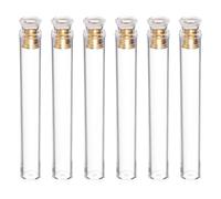 sourcing map 6 Pcs Clear Acrylic Incense Tube Storage Container with Metal Incenses Holder Tool 5.08 x 0.63 Inch Incense Stick Holder Tube for Yoga Relaxation Home Fragrance Accessories