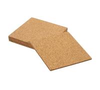 sourcing map 6 Pcs Cork Sheets, 3.74" x 3.74" x 3" Squares Cork Mats Cork Board Cork Trivet Heat Resistant Cork Coaster for Cork Coasters and DIY Crafts Supplies