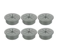 sourcing map 6 Pcs Desk Grommet, 1.97 inch 50mm Desk Cable Hole Cover, Desk Wire Hole Insert for Home Office Table Cabinet Cord Organizer, Drak Gray