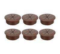 sourcing map 6 Pcs Desk Grommet, 2.36 inch 60mm Desk Cable Hole Cover, Desk Wire Hole Insert for Home Office Table Cabinet Cord Organizer, Coffee