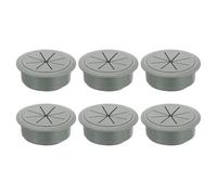 sourcing map 6 Pcs Desk Grommet, 2.36 inch 60mm Desk Cable Hole Cover, Desk Wire Hole Insert for Home Office Table Cabinet Cord Organizer, Drak Gray