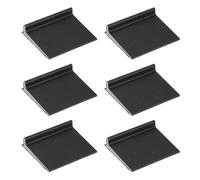 sourcing map 6 Pcs Door Corner Seal, Raised Behind Self-Adhesive Draft Stopper Corner Pads for Exterior Door Frame Seal Draft, Soundproof, Black