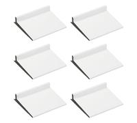 sourcing map 6 Pcs Door Corner Seal, Raised Behind Self-Adhesive Draft Stopper Corner Pads for Exterior Door Frame Seal Draft, Soundproof, White