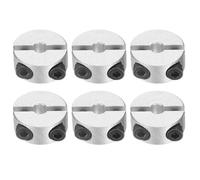 sourcing map 6 Pcs Double Split Shaft Collar, 4mm Bore Two Piece Clamping Collar 18mm OD 8mm Thickness, Aluminum Alloy Set Screw Split Collar