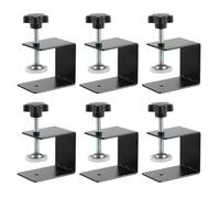 sourcing map 6 Pcs Drawer Front Installation Clamps, 2.8mm Cabinets Hardware Jig Cold-Rolled Steel Drawer Fixing Clip Cabinets Installation Tools for Household Tables Desks Mount, Black