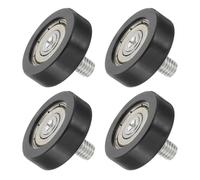 sourcing map 6 PCS Drawer Rollers 26mm x 8mm Wheel 2mm Step, Nylon Bearing Roller Drawer Pulley Bearing Replacement Wheels for Windows Sliding Door Track Guide Black, M6 x 10mm Thread