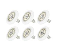 sourcing map 6 PCS Drawer Rollers 28mm x 6mm Wheel 4mm Step, Nylon Bearing Roller Drawer Pulley Bearing Replacement Wheels for Windows Sliding Door Track Guide White, M6 x 10mm Thread