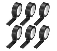 sourcing map 6 Pcs Drum Stick Tape, 0.7in x 16.5 Yard Drumstick Wrap Tape Heat Shrink Wrap Anti-Slip for Drum Grip Music Band Concert Instrument Party Bar Hall Rock Accessories, Black
