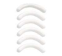 sourcing map 6 Pcs Eyelash Curlers Refill Pads, Flexible Eye Lash Replacement Curler Cushion Mats, Replaceable Rubber Universal Curler Refills Makeup Tool for Women, Lady, White