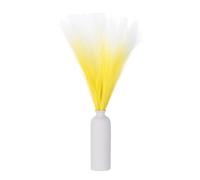 sourcing map 6 Pcs Faux Pampas Grass, 18 Inch Fluffy Pampas Grass Decor Flower Arrangement for Home Wedding Decorations, Yellow Gradient