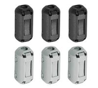 sourcing map 6 Pcs Ferrite Filter Ring Core RFI EMI Noise Suppression Cable Clip ID 5mm 0.2Inch Regular Styles for Electronic Devices, Industry, Black/Grey