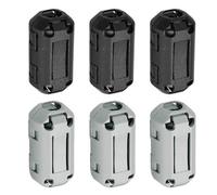 sourcing map 6 Pcs Ferrite Filter Ring Core RFI EMI Noise Suppression Cable Clip ID 7mm 0.28Inch Regular Styles for Electronic Devices, Industry, Black/Grey