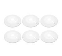 sourcing map 6 Pcs Flange Water Pipe Cover, 100mm x 20mm Plastic Round Escutcheon Pipe Collar Pipe Cover Radiator Wall Split Flange for 30-55mm/1.18"-2.17" Out Diameter Pipe Tube, White