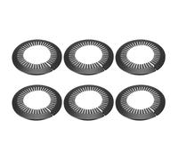 sourcing map 6 Pcs Flange Water Pipe Cover, 225mm x 120mm Plastic Round Escutcheon Pipe Collar Pipe Cover Radiator Wall Split Flange for 140-168mm/5.51"-6.61" Out Diameter Pipe Tube, Black