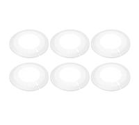 sourcing map 6 Pcs Flange Water Pipe Cover, 225mm x 120mm Plastic Round Escutcheon Pipe Collar Pipe Cover Radiator Wall Split Flange for 140-168mm/5.51"-6.61" Out Diameter Pipe Tube, White