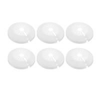 sourcing map 6 Pcs Flange Water Pipe Cover, 60mm x 10mm Plastic Round Escutcheon Pipe Collar Pipe Cover Radiator Wall Split Flange for 10-25mm/0.39"-0.98" Out Diameter Pipe Tube, White