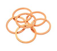 sourcing map 6 Pcs Flat Copper Washers, 30x36x2mm Copper Upgraded Flat Metric Sealing Crush Ring Washers for Hydraulic Fittings Screw Bolt Nut Electronic Repair