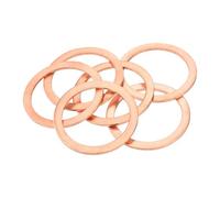 sourcing map 6 Pcs Flat Copper Washers, 40x50x2mm Copper Upgraded Flat Metric Sealing Crush Ring Washers for Hydraulic Fittings Screw Bolt Nut Electronic Repair