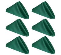 sourcing map 6 Pcs Forest Green Satin Napkins, 12x12 Inch Dinner Napkins Cloth Washable Polyester Soft Square Table Decoration for Restaurant Parties Wedding Dining Banquet Event