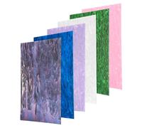 sourcing map 6 Pcs Glitter Pearl Acrylic Sheet,12" x 8" x 1/8" Pearlescent Cast Pmma Plastic Sheets Blanks for DIY Art Crafting Laser Cutting & Engraving,Pink/Blue/White/Green/Lilac/Purple