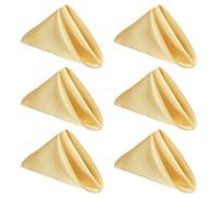 sourcing map 6 Pcs Gold Satin Napkins, 12x12 Inch Dinner Napkins Cloth Washable Polyester Soft Square Table Decoration for Restaurant Parties Wedding Dining Banquet Event