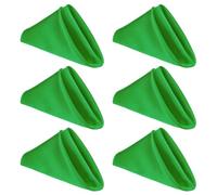 sourcing map 6 Pcs Green Satin Napkins, 12x12 Inch Dinner Napkins Cloth Washable Polyester Soft Square Table Decoration for Restaurant Parties Wedding Dining Banquet Event