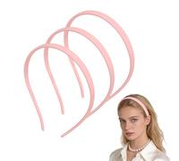 sourcing map 6 Pcs Headband, Plastic Headbands for Glasses Wearers, No Pressure Non Slip Thin Hairband with Teeth for Women Daily Use Hair Styling Fixing Workout Yoga, Pink