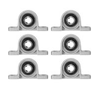 sourcing map 6 Pcs KP000 Pillow Block Bearing 10mm Bore Zinc Alloy Inner Ball Mounted Bearing Block Insert Bearing Self-Alignment