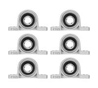 Sourcing Map 6 Pcs KP001 12mm Bore Zinc Alloy Self-Aligning Pillow Block Bearing
