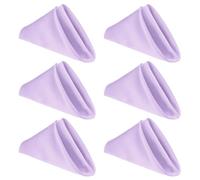 sourcing map 6 Pcs Lavender Satin Napkins, 12x12 Inch Dinner Napkins Cloth Washable Polyester Soft Square Table Decoration for Restaurant Parties Wedding Dining Banquet Event