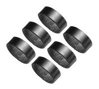 sourcing map 6 Pcs Leather Belt Loop Keeper, 4.5 Inch Belt Straps Ring Replacement Strap Holder Wide Belt Retainer for Securing Additional Length Straps in Place, Black