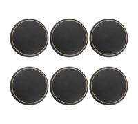 sourcing map 6 Pcs Leather Coasters, Round Drinks Coasters for Coffee Table Housewarming Gifts Home Decor (4 Inch, Black)