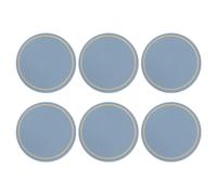 sourcing map 6 Pcs Leather Coasters, Round Drinks Coasters for Coffee Table Housewarming Gifts Home Decor (4 Inch, Azure)