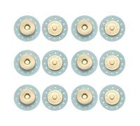 sourcing map 6 Pcs Leather Snaps Buttons, Magnetic Purse Snap Clasps Bag Fastener Clasp for DIY Bags Clothes Accessories Hand Sewing, Blue (Round)