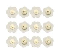sourcing map 6 Pcs Leather Snaps Buttons, Magnetic Purse Snap Clasps Bag Fastener Clasp for DIY Bags Clothes Accessories Hand Sewing, White (Plum)