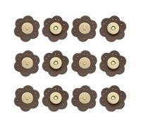 sourcing map 6 Pcs Leather Snaps Buttons, Magnetic Purse Snap Clasps Bag Fastener Clasp for DIY Bags Clothes Accessories Hand Sewing, Dark Brown (Plum)