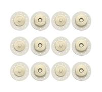 sourcing map 6 Pcs Leather Snaps Buttons, Magnetic Purse Snap Clasps Bag Fastener Clasp for DIY Bags Clothes Accessories Hand Sewing, White (Round)