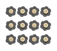 sourcing map 6 Pcs Leather Snaps Buttons, Magnetic Purse Snap Clasps Bag Fastener Clasp for DIY Bags Clothes Accessories Hand Sewing, Grey (Plum)