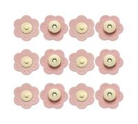 sourcing map 6 Pcs Leather Snaps Buttons, Magnetic Purse Snap Clasps Bag Fastener Clasp for DIY Bags Clothes Accessories Hand Sewing, Pink (Plum)