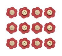 sourcing map 6 Pcs Leather Snaps Buttons, Magnetic Purse Snap Clasps Bag Fastener Clasp for DIY Bags Clothes Accessories Hand Sewing, Red (Plum)