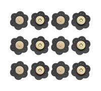 sourcing map 6 Pcs Leather Snaps Buttons, Magnetic Purse Snap Clasps Bag Fastener Clasp for DIY Bags Clothes Accessories Hand Sewing, Black (Plum)