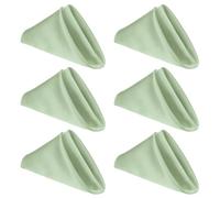 sourcing map 6 Pcs Light Green Satin Napkins, 12x12 Inch Dinner Napkins Cloth Washable Polyester Soft Square Table Decoration for Restaurant Parties Wedding Dining Banquet Event